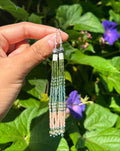 Garden Mist Beaded Tassel Earrings